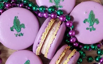 Mardi Gras Macarons