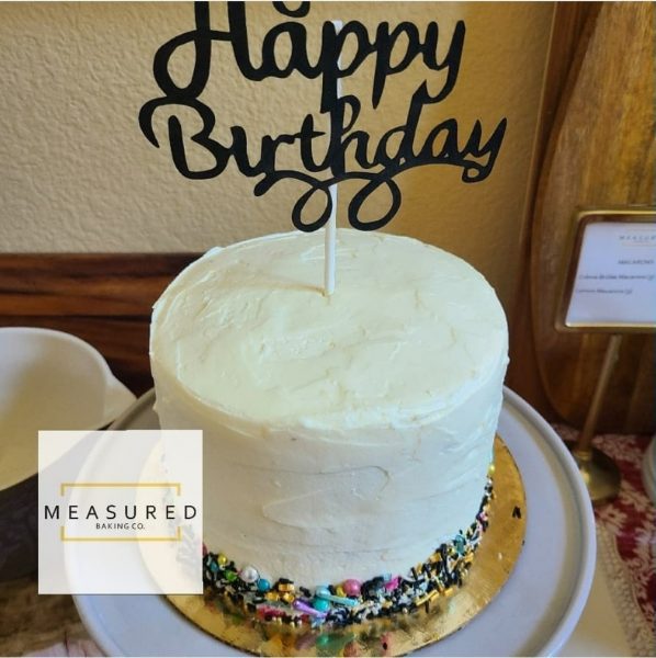 Chocolate Cake with Vanilla Buttercream and Band of Sprinkles